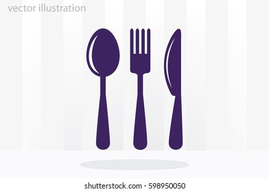 Fork Spoon Knife icon vector illustration eps10.