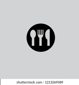 Fork spoon knife icon.Mobile style sign for mobile and web design. Cutlery simple line vector icon. Restaurant symbol