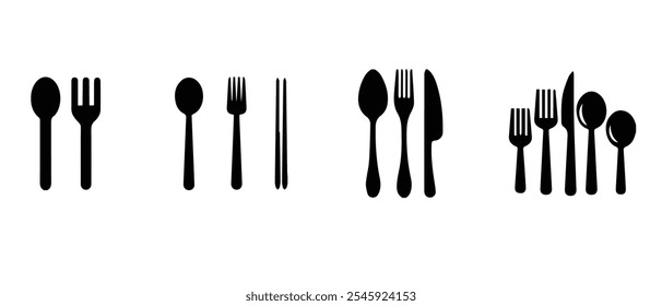 Fork, Spoon, Knife Icons Pack 