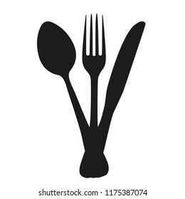 Fork, spoon and knife icons - stock vector