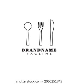 diseño de iconos de bifurcación y cuchara y logotipo de cuchillo ilustración vectorial moderna