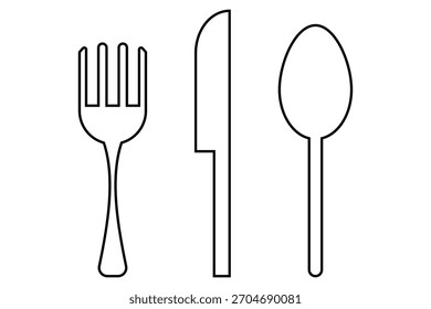 fork, spoon and knife, plate icon set. kitchen and restaurant dinner setting icon set. cooking icon. 