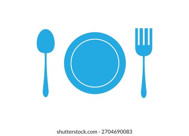 fork, spoon and knife, plate icon set. kitchen and restaurant dinner setting icon set. cooking icon. 