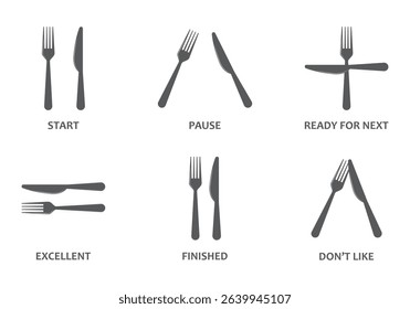 Fork, spoon, knife and plate. Menu symbol. Tableware instruments. Restaurant icon. Food, plate, fork, knife, spoon, cutlery icon set. 