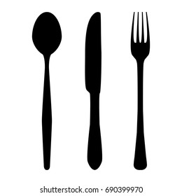 fork spoon knife. Restaurant sign icon, clean vector