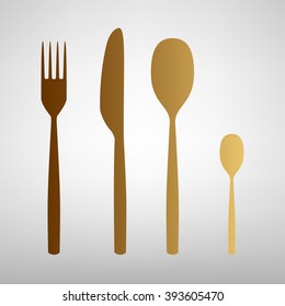 Fork spoon and knife sign