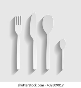 Fork spoon and knife sign