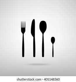 Fork spoon and knife sign