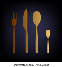 Fork spoon and knife sign