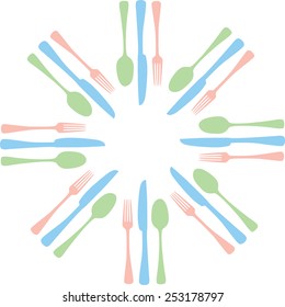 fork spoon knife vector