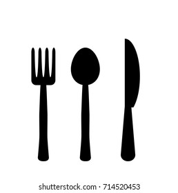 Fork, spoon and knife in vector