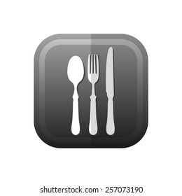 fork spoon knife - vector icon, flat design