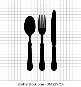 fork spoon knife  - vector icon