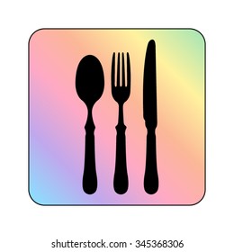 fork spoon knife - vector icon