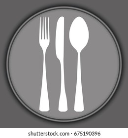 fork spoon knife vector icon