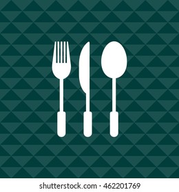 fork, spoon and knife. Vector illustration