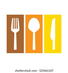 Fork spoon and knife vector isolated