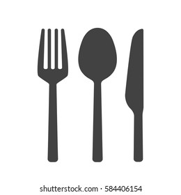 Fork spoon and knife vector isolated