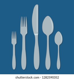 fork spoon knife vector symbol illustration