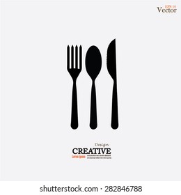 fork spoon knife.vector illustration.