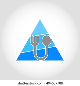 Fork and Spoon Logo. Cafe or Food court or Restaurant Sign. Isolated.