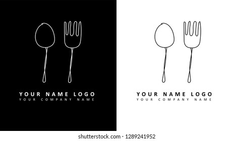 fork and spoon logo can be applied to your company or organization.