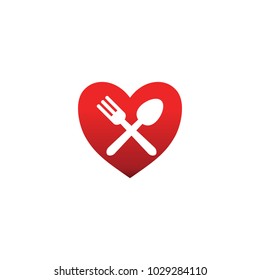 Fork and spoon logo design concept template