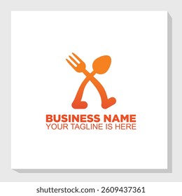fork and spoon logo design concept, food logo inspiration