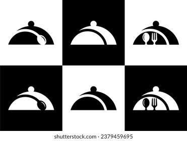 fork and spoon logo design. fire menu hot food combination icon symbol for health restaurant