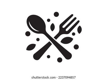 fork and spoon logo design. icon symbol for health restaurant food diet and etc.