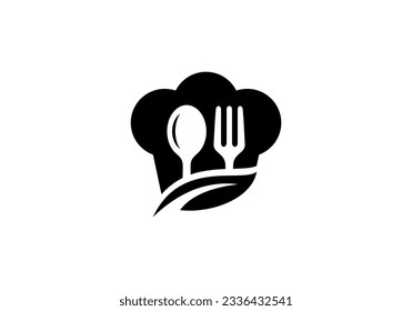 diseño de logotipo de horquilla y cuchara. símbolo de icono para la dieta de alimentos en restaurantes de salud, etc.