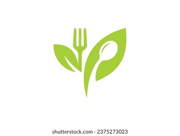 fork and spoon logo design. icon symbol for health restaurant food