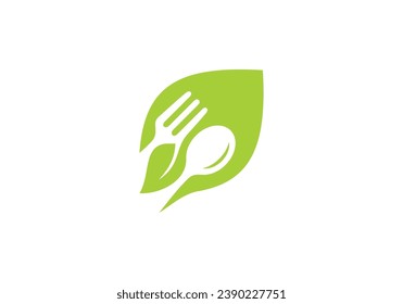 fork and spoon logo design. icon symbol for health restaurant food