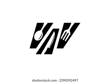 fork and spoon logo design. icon symbol for health restaurant food