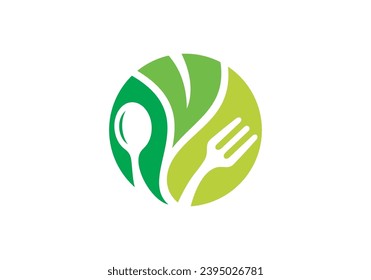 fork and spoon logo design. icon symbol for health restaurant food