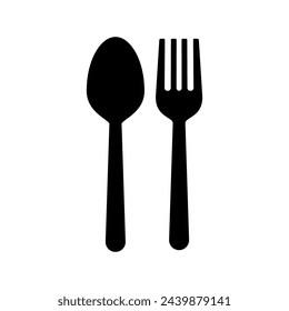 diseño de logotipo de tenedor y cuchara. símbolo de icono para el restaurante y la comida.