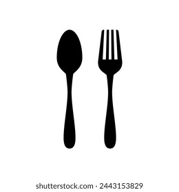 fork and spoon logo design. icon symbol for restaurant and food.