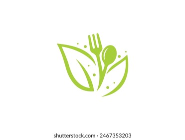 fork and spoon logo design. icon symbol for health restaurant food 