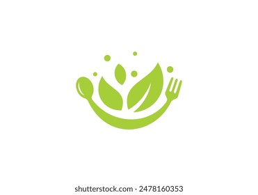 fork and spoon logo design. icon symbol for health restaurant food 