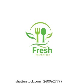 fork and spoon logo design. icon symbol for health restaurant food 