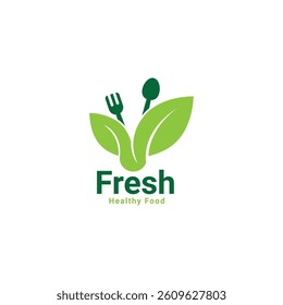 fork and spoon logo design. icon symbol for health restaurant food 