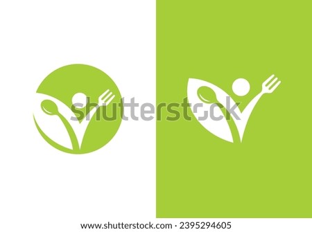 fork and spoon logo design. icon symbol for health restaurant food