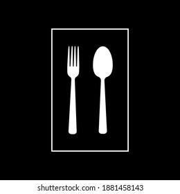 Fork and spoon for logo design. Vector EPS 10.