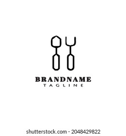 fork and spoon logo icon design template modern vector illustration