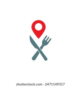 Fork and spoon logo icon template