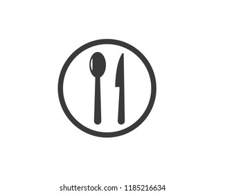 fork and spoon logo template