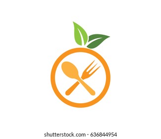 fork and spoon logo template