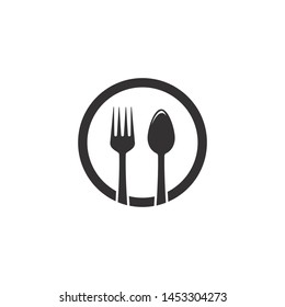 fork and spoon logo template vector icon illustration design 