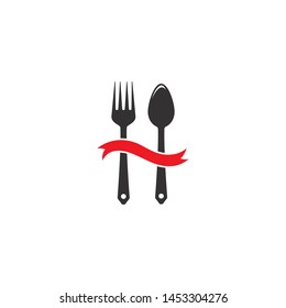 fork and spoon logo template vector icon illustration design 