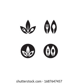 Fork and spoon logo template vector icon design